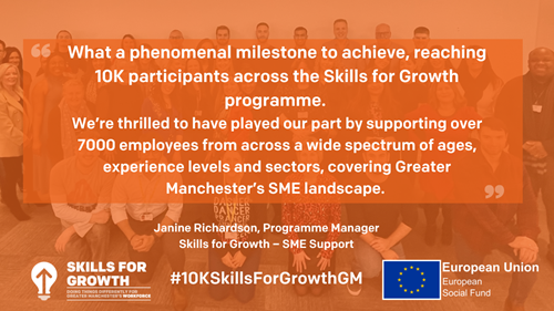 Janine Richardson 10,000 Participants Skills for Growth Programme Quote